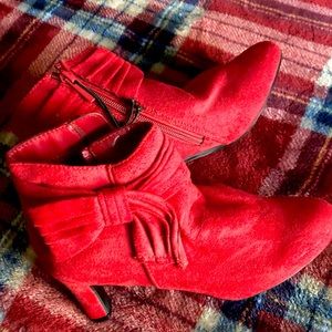 Red Ankle Boots